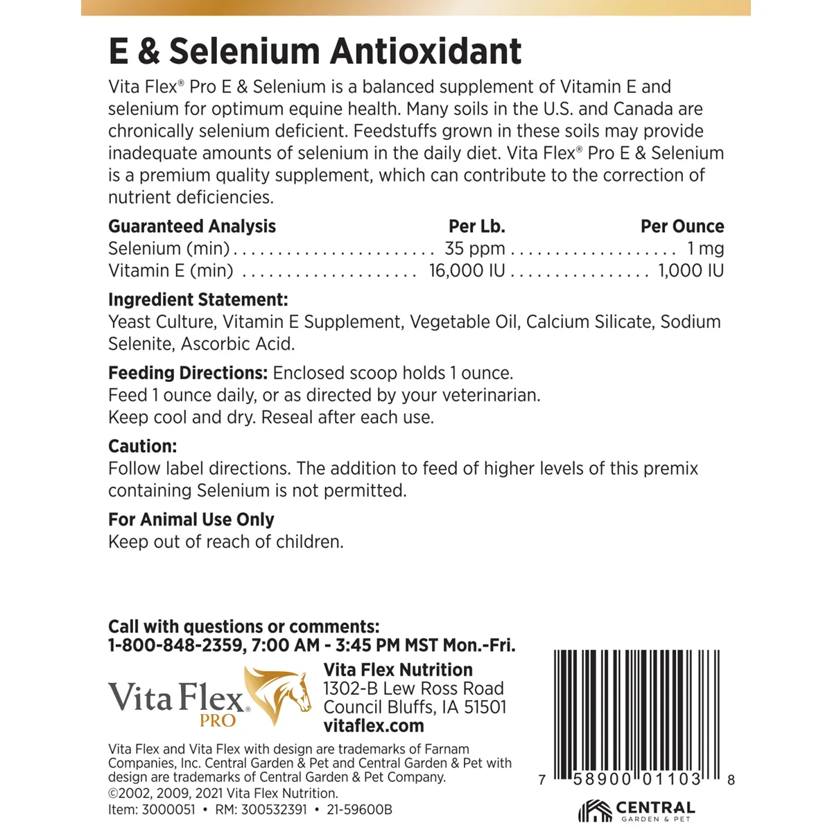 E & Selenium Balanced Essential Antioxidants For Horses - Image 2