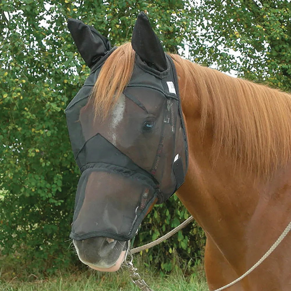 Quiet Ride Long Nose Pasture Fly Mask With Ears - Image 2