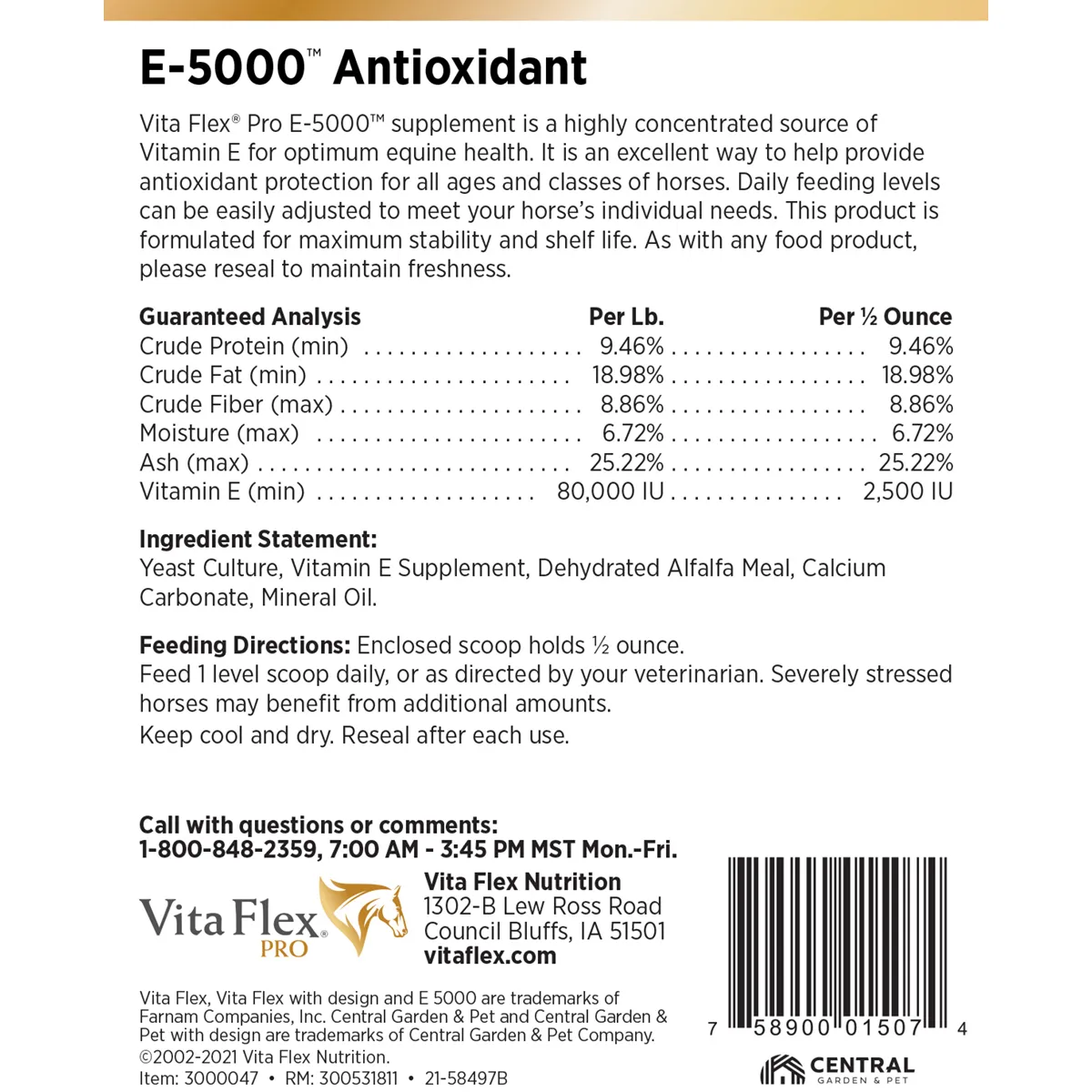 E-5000 Antioxidant Vitamin E Horse Supplement - Image 2