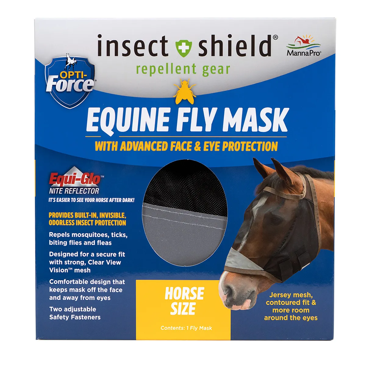 Opti-Force Equine Fly Mask Without Ears - Image 3