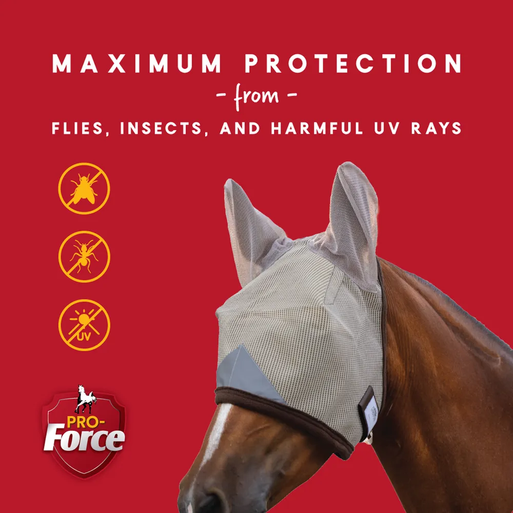 Pro-Force Equine Fly Mask With Ears - Image 3