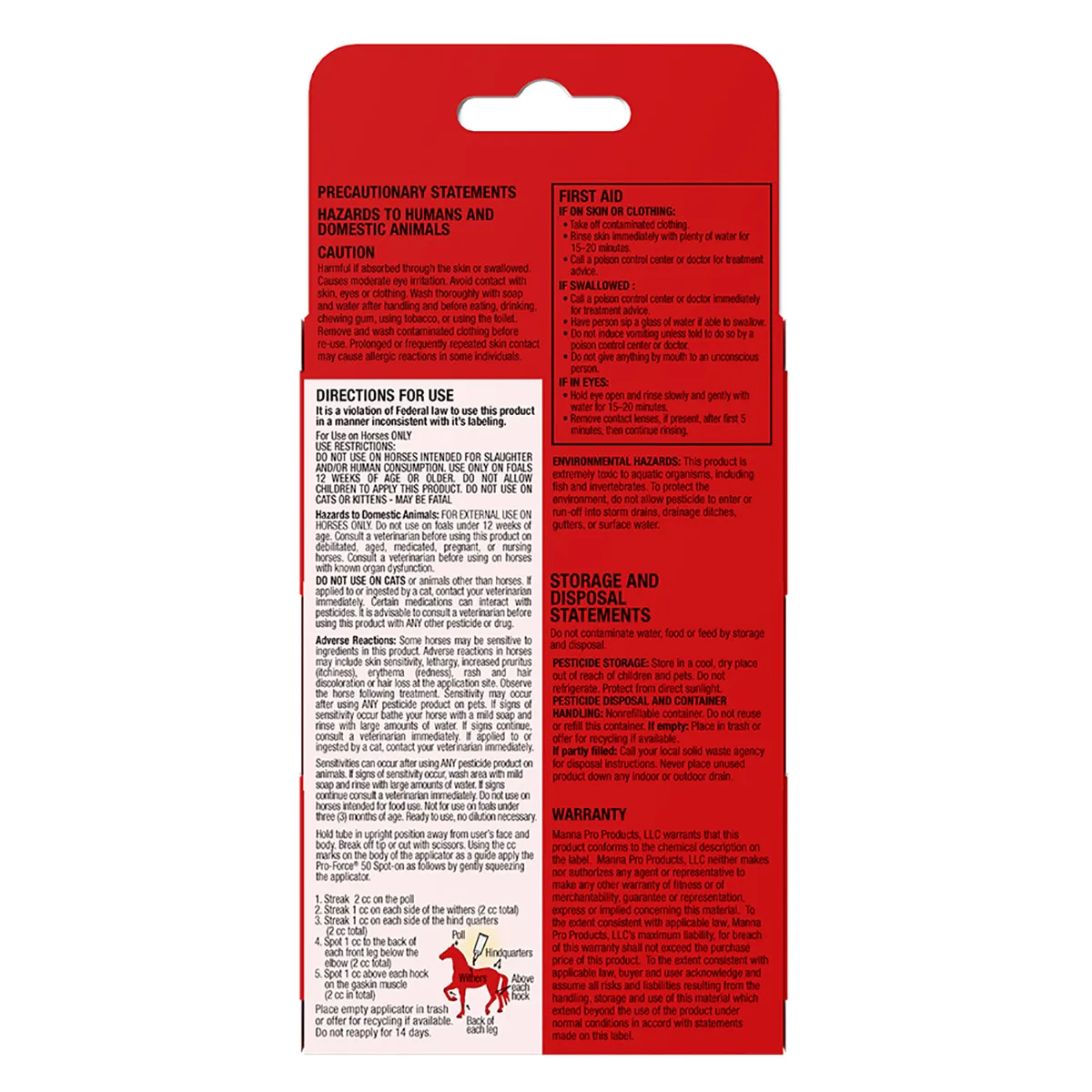 Pro-Force 50 Spot On For Horses - Image 2