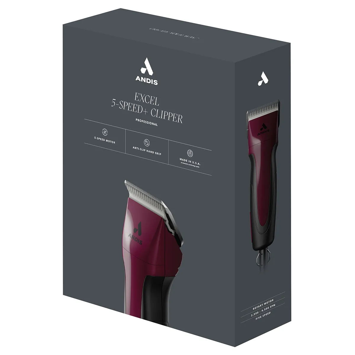 Andis Excel 5-Speed+ Professional Detachable Blade Clipper - Image 5