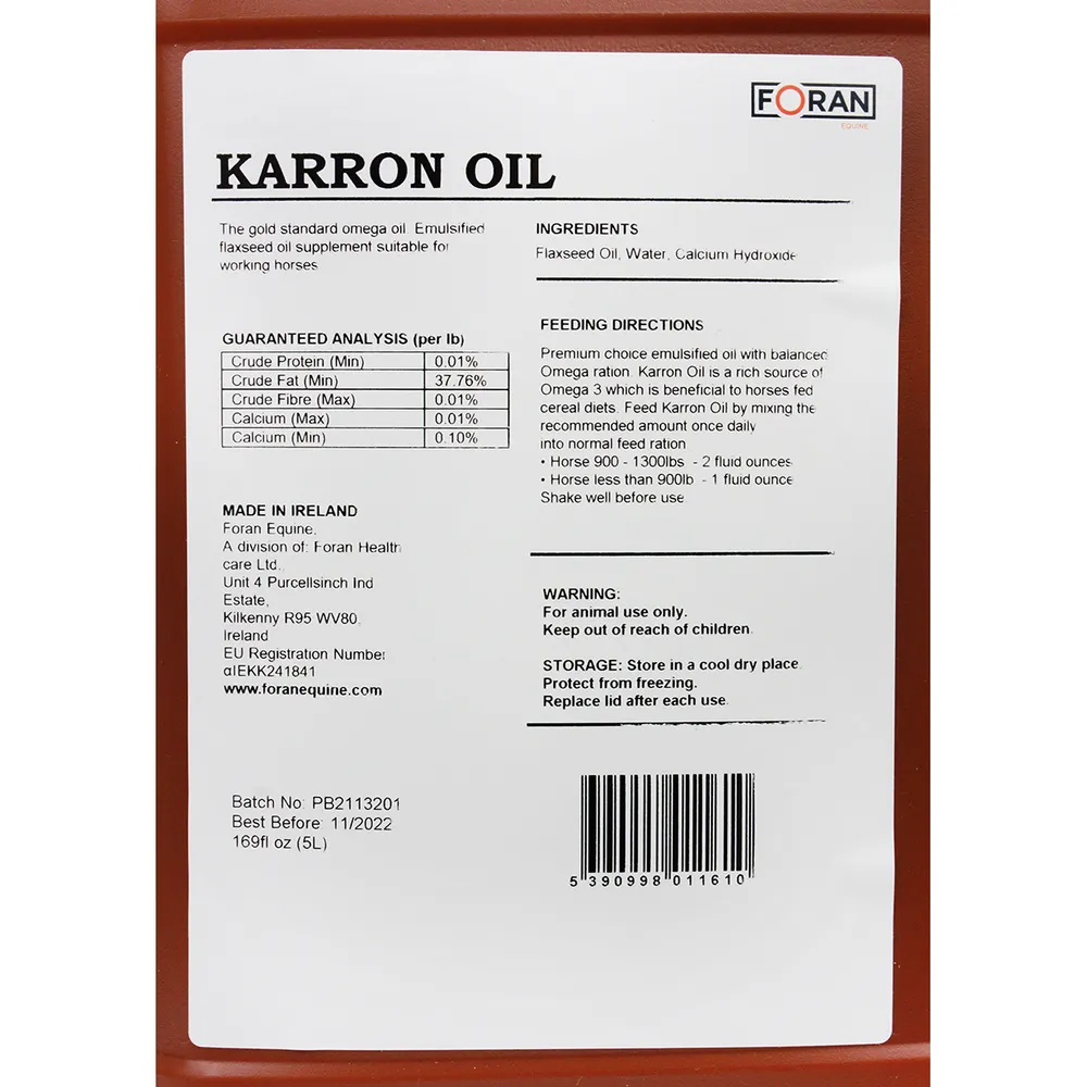 Karron Oil Horse Supplement - Image 3