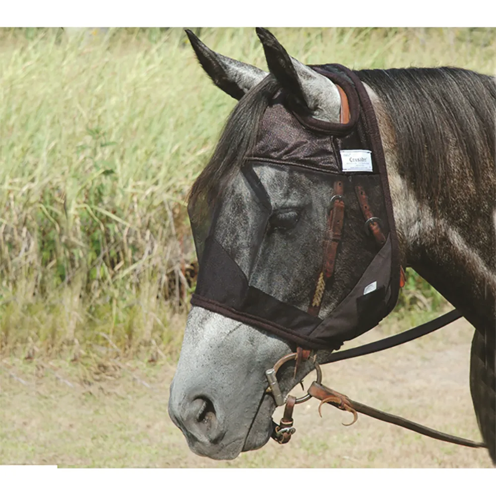 Quiet Ride Standard Nose Pasture Fly Mask Without Ears - Image 2