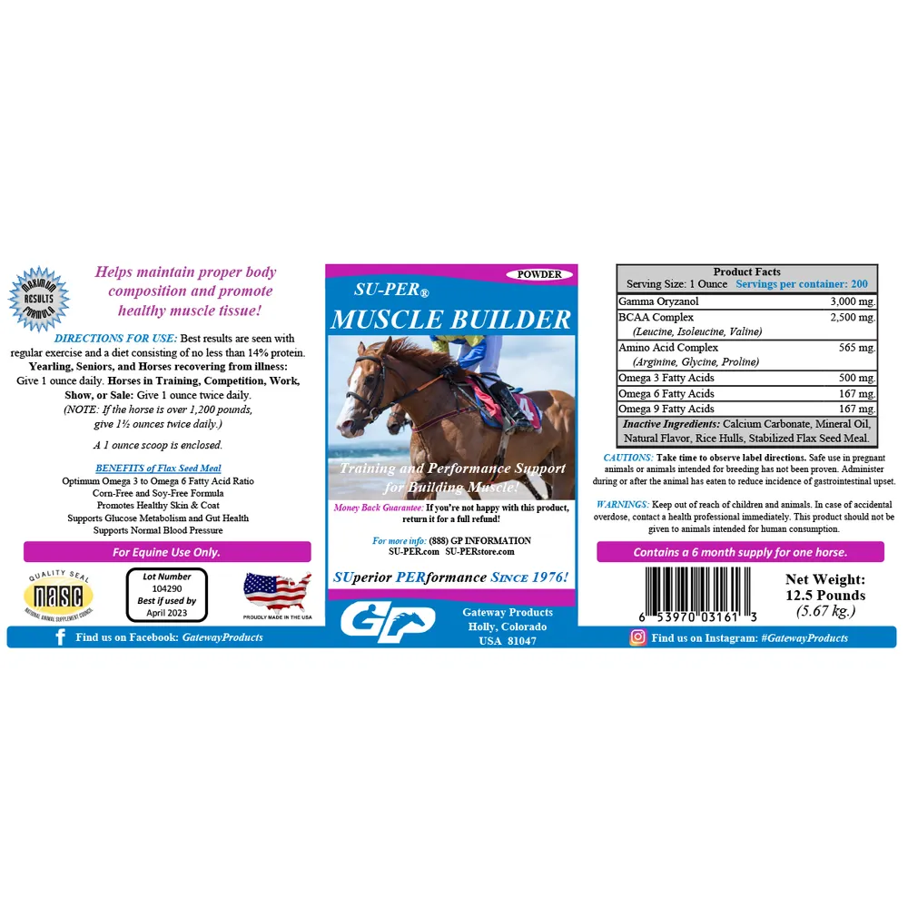 SU-PER Muscle Builder Horse Supplement - Image 5