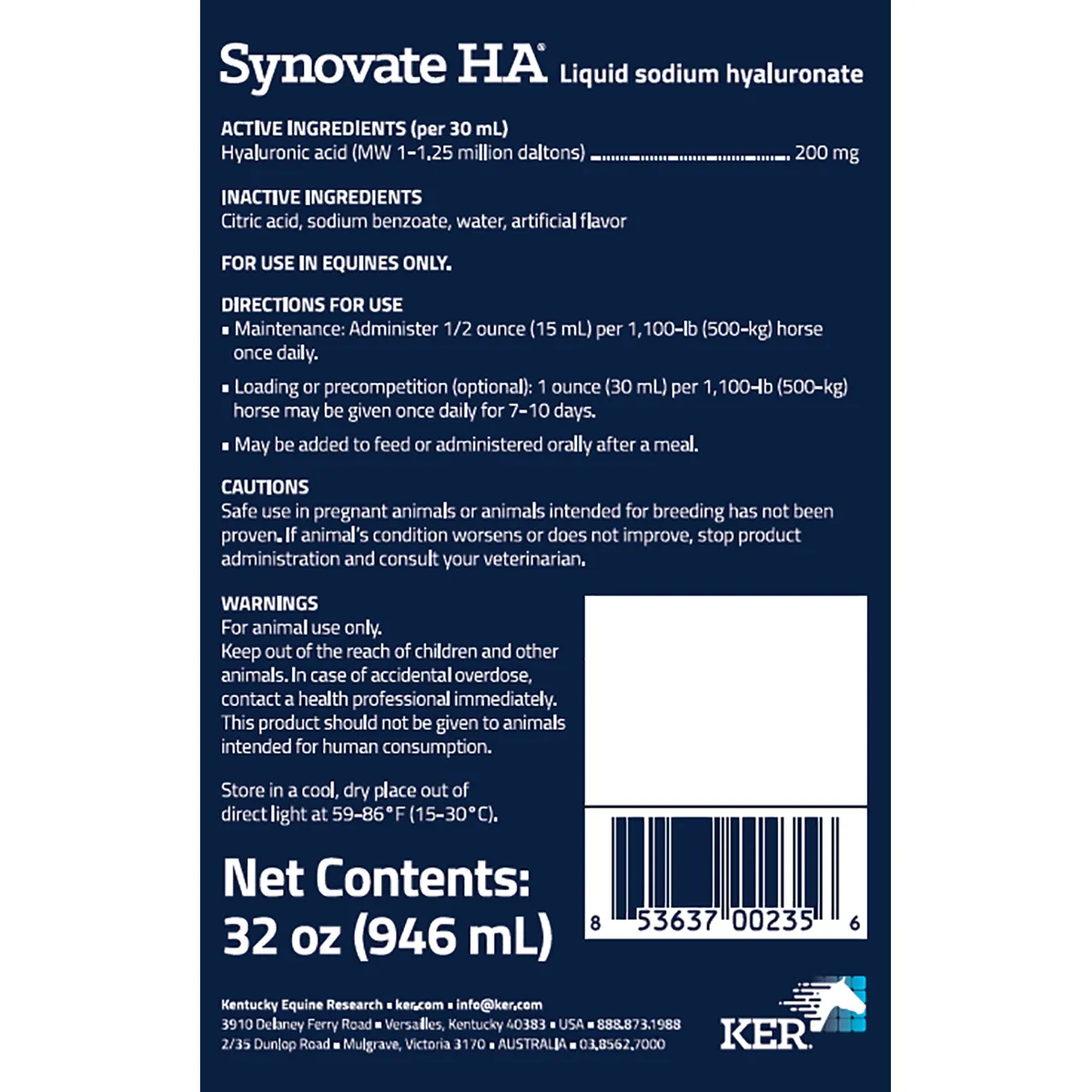 Synovate HA Joint Horse Supplement - Image 2