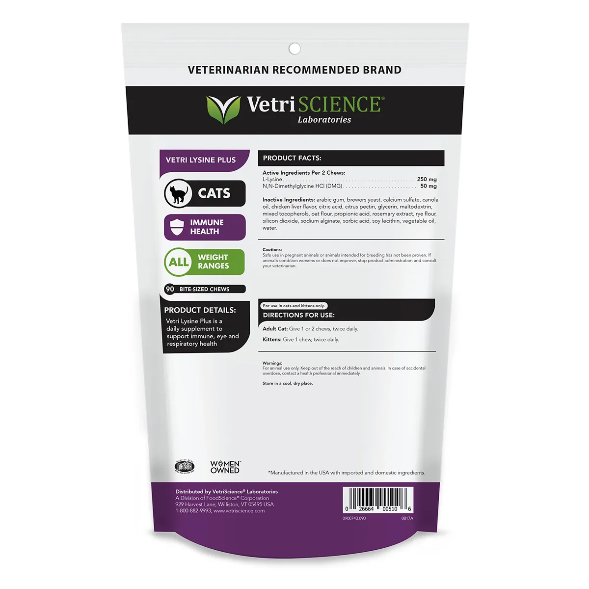 Vetri Lysine Plus Chews For Cats - Image 2